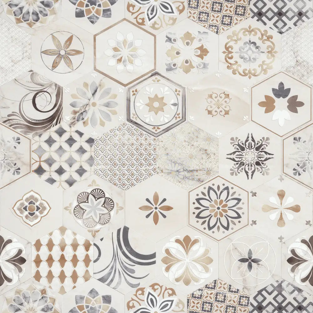 Roma Ornament Satin Tile 600x600mm