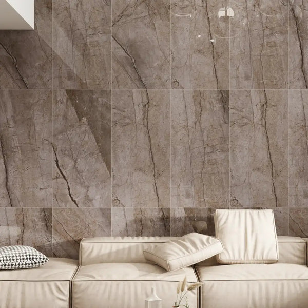 Melbourne Porcelain Tile Marmo Florence Grey Sliptech Tile 600x600mm