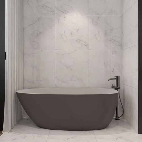 Melbourne Porcelain Tile Marmo Bianco Carrara Sliptech Tile 600x600mm