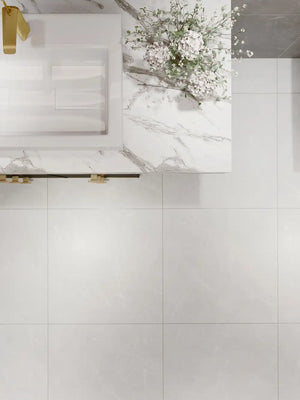 Melbourne Porcelain Tile Athens Bianco Matt Tile 600x600mm