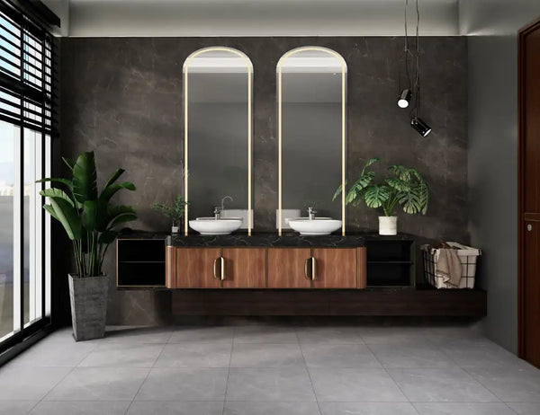 Melbourne Porcelain Tile Athens Dark Matt Tile 600x600mm
