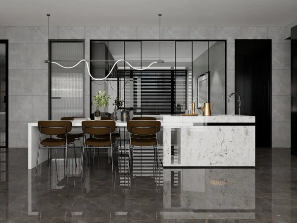 Melbourne Porcelain Tile Athens Dark Polished Tile 600x600mm