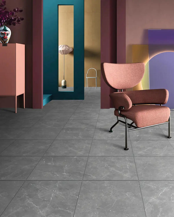 Melbourne Porcelain Tile Athens Grey Matt Tile 600x600mm