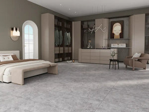 Melbourne Porcelain Tile Savana Grey Textured Tile 600x600mm