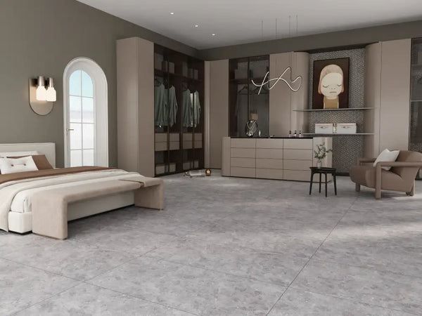 Melbourne Porcelain Tile Savana Grey Textured Tile 600x600mm