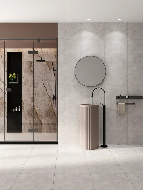 Melbourne Porcelain Tile Savana White Textured Tile 600x600mm