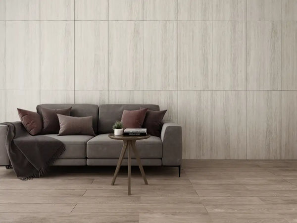 Melbourne Porcelain Tile Travertine Vein Classico Sliptech Tile 600x600mm