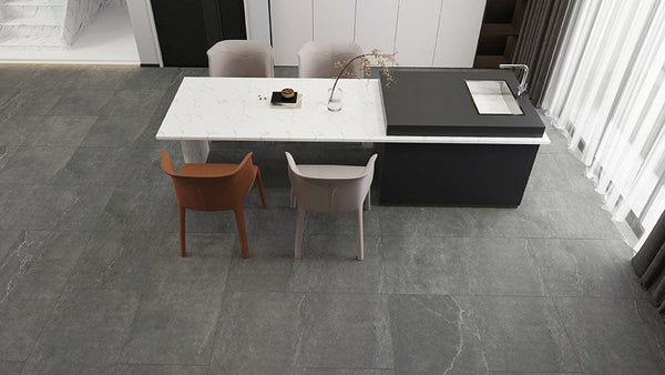 Melbourne Porcelain Tile Vogue Stone Grigio Matt Tile 600x600mm
