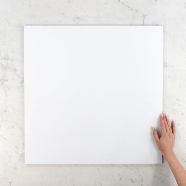 Melbourne Porcelain Tile Plain White Polished Tile 600x600mm