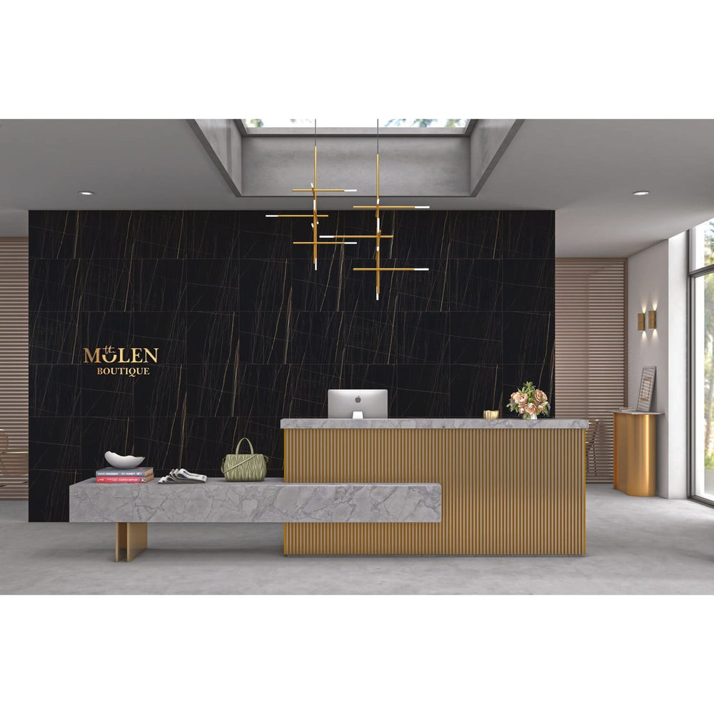 Melbourne Porcelain Tile Laurent Noir – Sleek Textured Tile 600x600mm