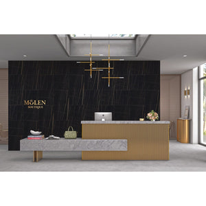 Melbourne Porcelain Tile Laurent Noir – Sleek Textured Tile 600x600mm