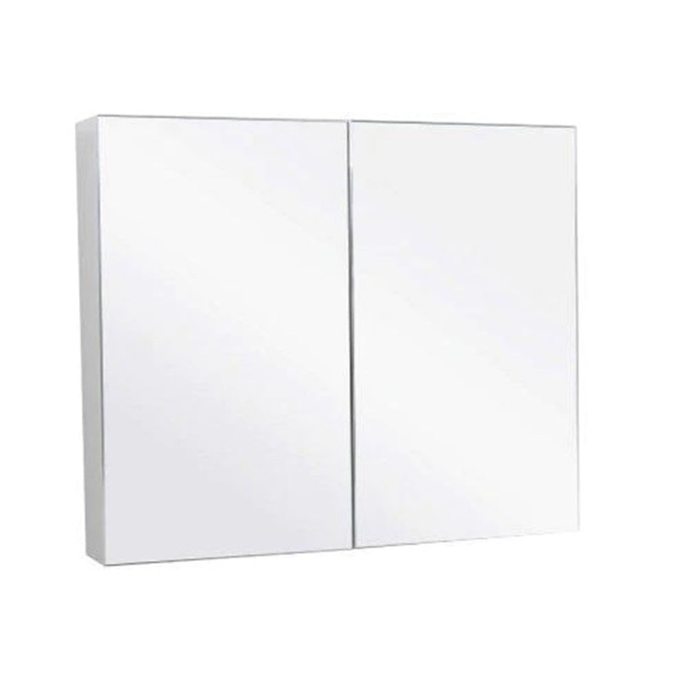 MIRO 90P BELLA Pencil Edge Mirror Shaving Cabinet Gloss White 900x750x130mm