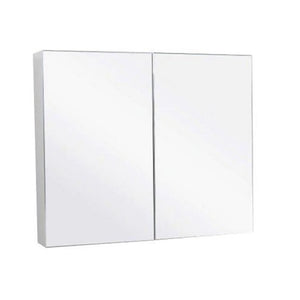 MIRO 90P BELLA Pencil Edge Mirror Shaving Cabinet Gloss White 900x750x130mm