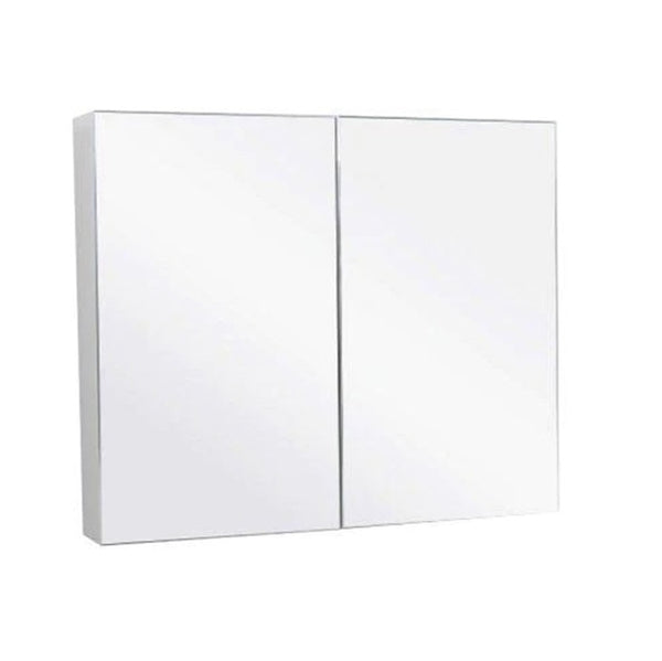 MIRO 90P BELLA Pencil Edge Mirror Shaving Cabinet Gloss White 900x750x130mm