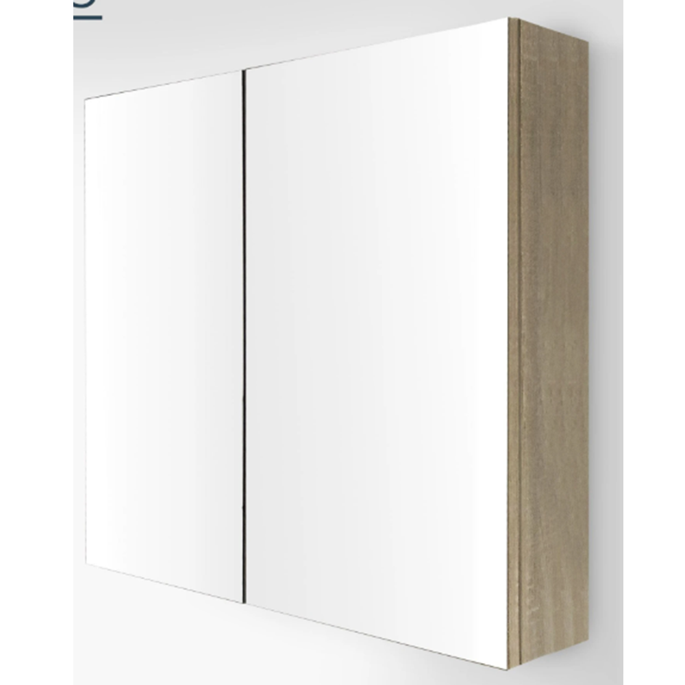 MIRO NUTRO90 NUTRO Light Oak Mirror Shaving Cabinet 900x750x130mm