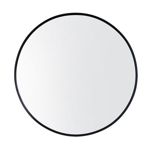TSI Vanities T-800MRB 800*40MM ROUND BLACK ALUMINIUM WALL MIRROR