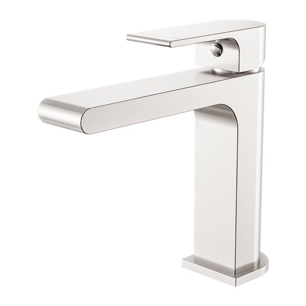 Nero Mixer Taps BIANCA BASIN MIXER STRAIGHT SPOUT BRUSHED NICKEL (NR321502BN)