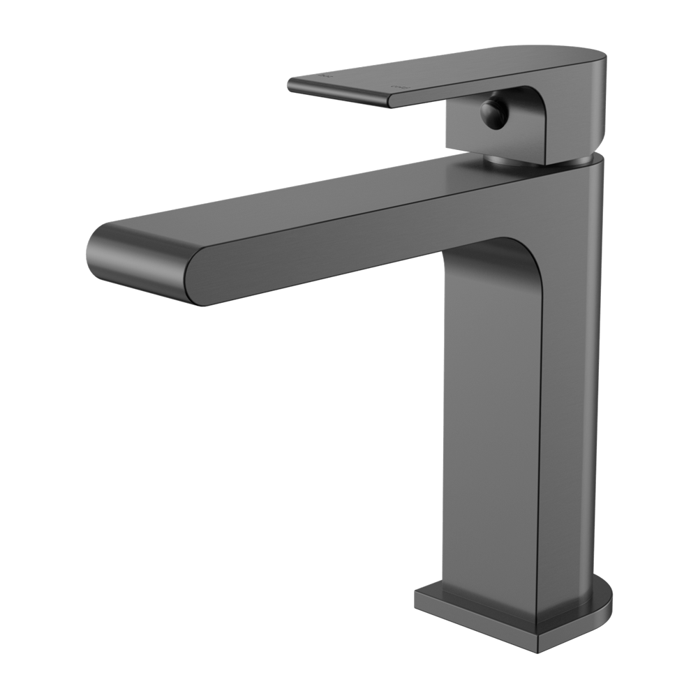 Nero Mixer Taps BIANCA BASIN MIXER STRAIGHT SPOUT GUN METAL (NR321502GM)