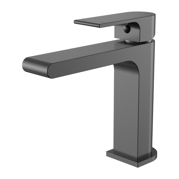 Nero Mixer Taps BIANCA BASIN MIXER STRAIGHT SPOUT GUN METAL (NR321502GM)
