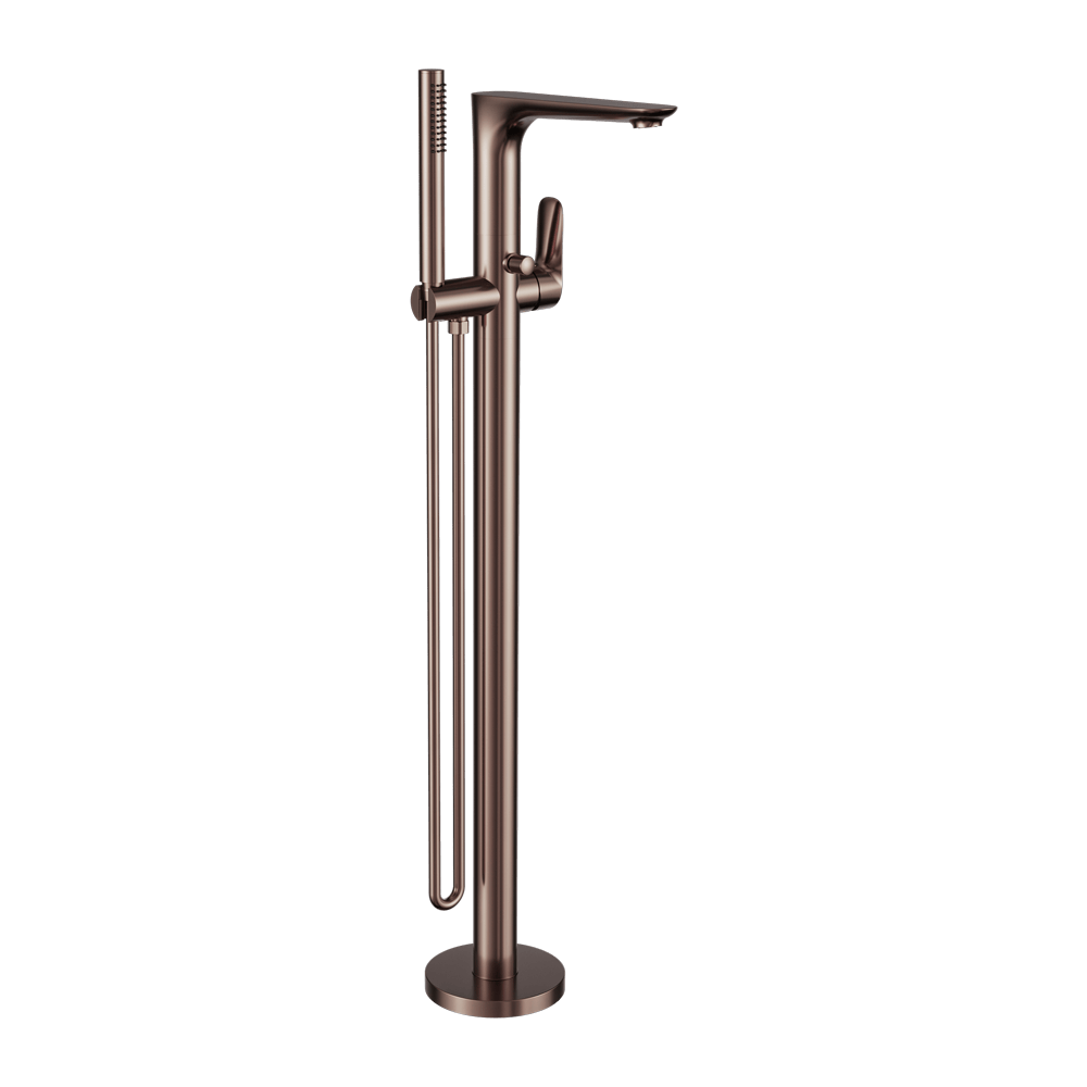 Nero Mixer Taps Bianca Freestanding Bath Mixer With Hand Shower Brushed Bronze (NR321503aBZ)