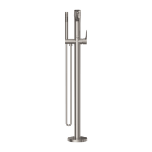Nero Mixer Taps BIANCA FREESTANDING BATH MIXER WITH HAND SHOWER BRUSHED NICKEL (NR321503aBN)