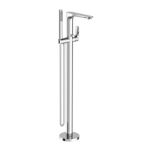 Nero Mixer Taps BIANCA FREESTANDING BATH MIXER WITH HAND SHOWER CHROME (NR321503aCH)