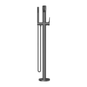 Nero Mixer Taps BIANCA FREESTANDING BATH MIXER WITH HAND SHOWER GUN METAL (NR321503aGM)