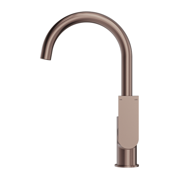 Nero Mixer Taps Bianca Kitchen Mixer Gooseneck Spout Brushed Bronze (NR321506BZ)