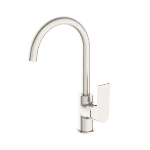 Nero Mixer Taps BIANCA KITCHEN MIXER GOOSENECK SPOUT BRUSHED NICKEL (NR321506BN)