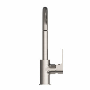 Nero Mixer Taps BIANCA KITCHEN MIXER GOOSENECK SPOUT BRUSHED NICKEL (NR321506BN)