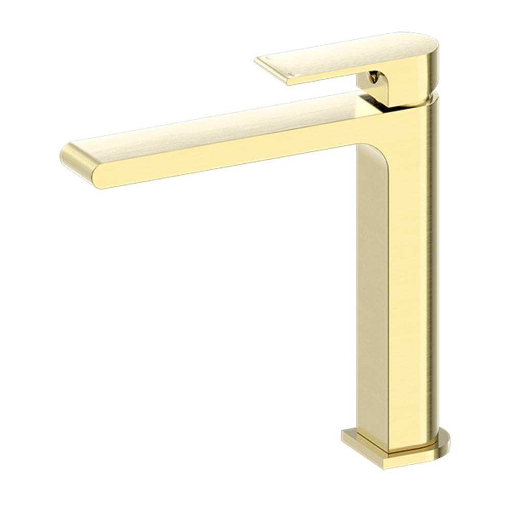 Nero Mixer Taps BIANCA MID TALL BASIN MIXER BRUSHED GOLD (NR321501DBG)