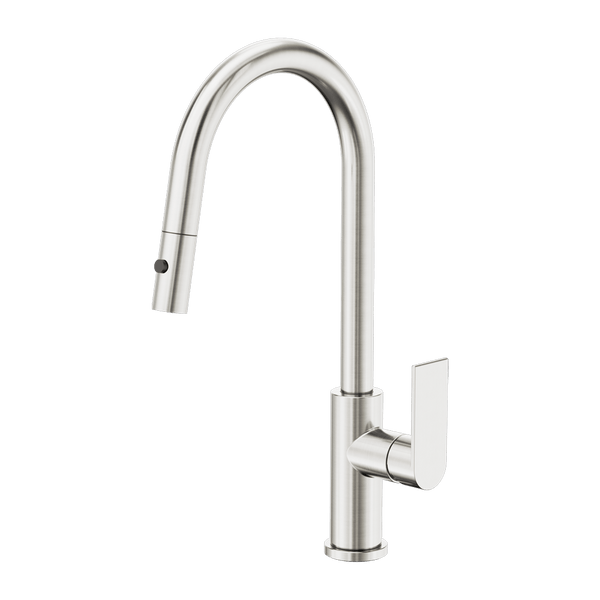 Nero Mixer Taps Bianca Pull Out Sink Mixer With Vegie Spray Function Brushed Nickel (NR321508BN)