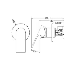 Nero Mixer Taps BIANCA SHOWER MIXER 80MM PLATE GUN METAL (NR321511DGM)