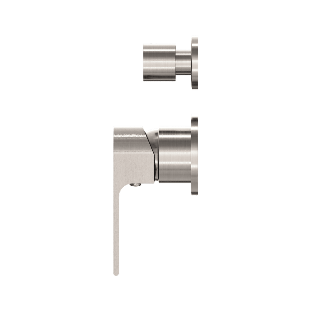 BIANCA SHOWER MIXER WITH DIVERTOR SEPARATE BACK PLATE BRUSHED NICKEL (NR321511GBN)