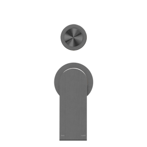 Nero Mixer Taps BIANCA SHOWER MIXER WITH DIVERTOR SEPARATE BACK PLATE GUN METAL (NR321511GGM)