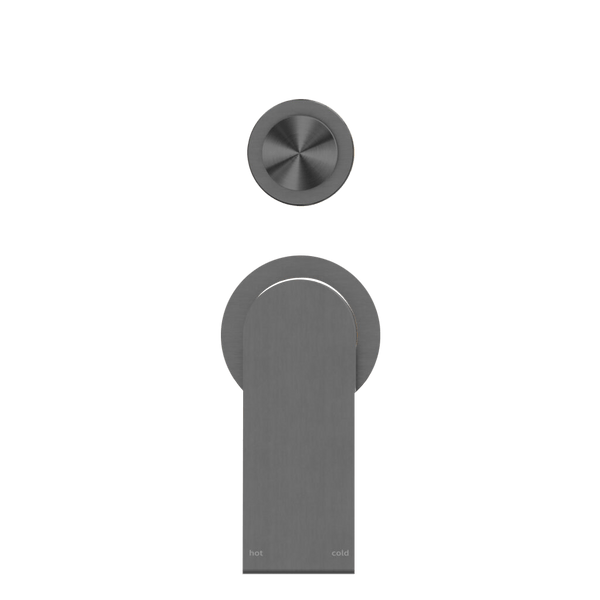 Nero Mixer Taps BIANCA SHOWER MIXER WITH DIVERTOR SEPARATE BACK PLATE GUN METAL (NR321511GGM)