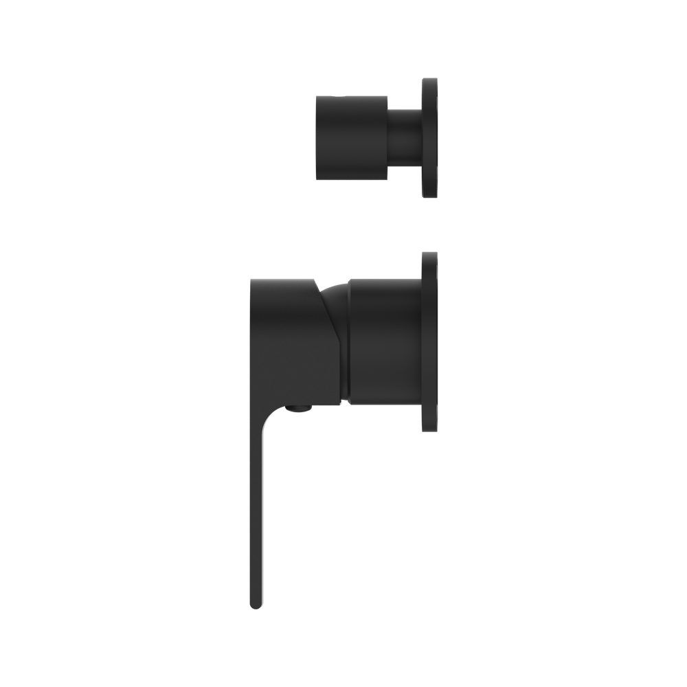 BIANCA SHOWER MIXER WITH DIVERTOR SEPARATE BACK PLATE MATTE BLACK (NR321511GMB)