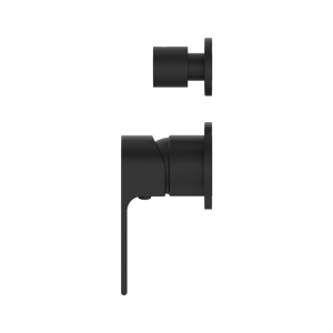 Nero Mixer Taps BIANCA SHOWER MIXER WITH DIVERTOR SEPARATE BACK PLATE MATTE BLACK (NR321511GMB)