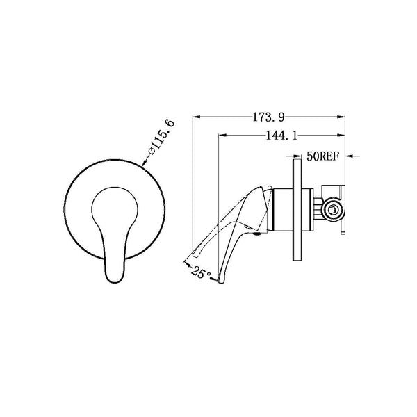Nero Mixer Taps CLASSIC SHOWER MIXER CHROME (NR110009CH)