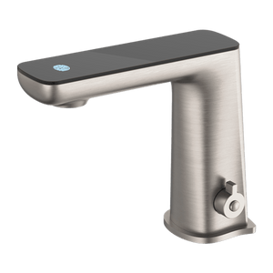 Nero Mixer Taps CLAUDIA SENSOR MIXER WITH BLACK TOP DISPLAY BRUSHED NICKEL (NR222101BN)