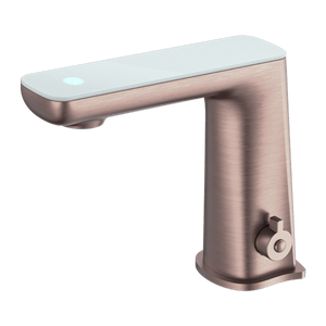 Nero Mixer Taps CLAUDIA SENSOR MIXER WITH WHITE TOP DISPLAY BRUSHED BRONZE (NR222102BZ)