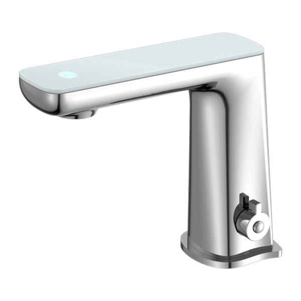 Nero Mixer Taps CLAUDIA SENSOR MIXER WITH WHITE TOP DISPLAY CHROME (NR222102CH)
