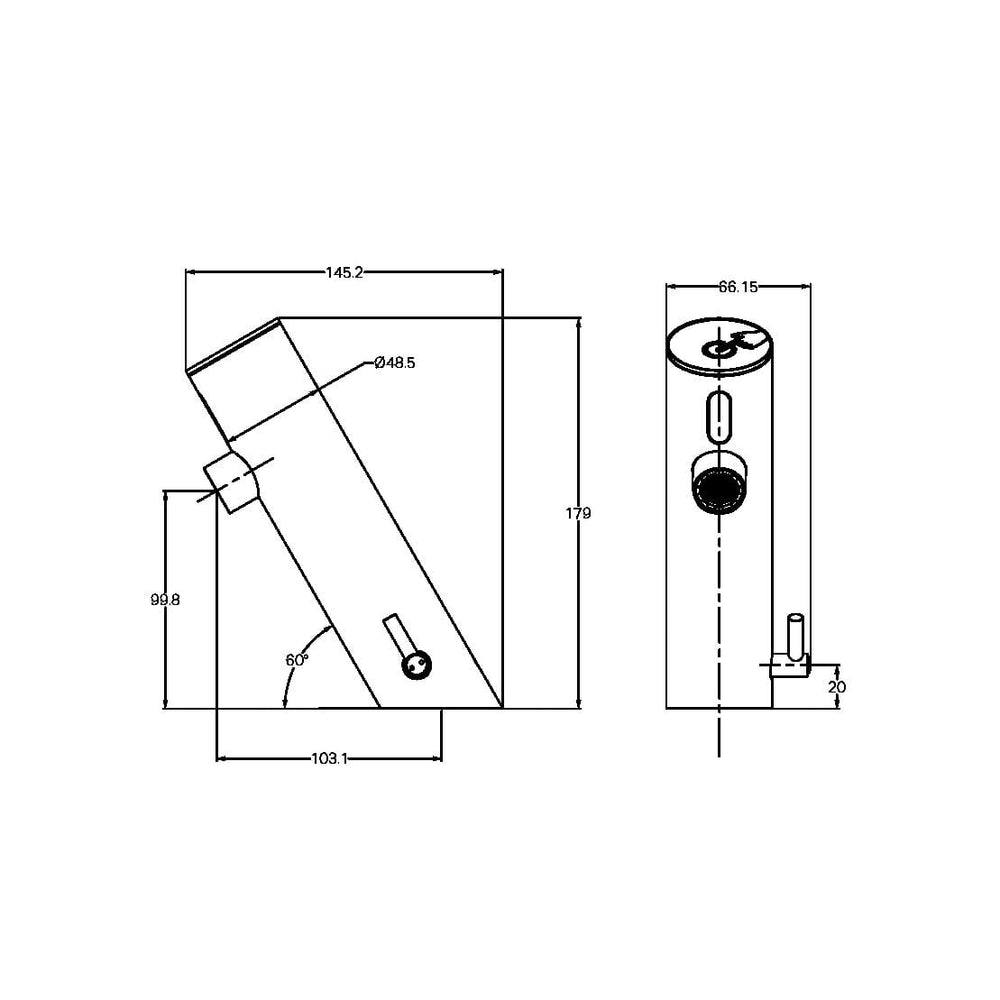 COMMERCIAL SENSOR MIXER PVD BLACK (NR406PB)