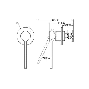 Nero Mixer Taps DOLCE CARE SHOWER MIXER MATTE BLACK (NR250809DMB)