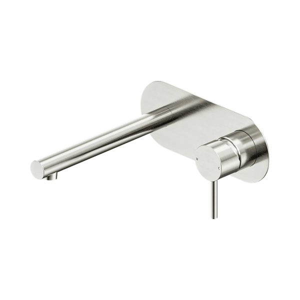 Nero Mixer Taps Dolce II Wall Basin/Bath Mixer Brushed Nickel (25B005BN)