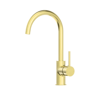 Nero Mixer Taps DOLCE KITCHEN MIXER GOOSENECK BRUSHED GOLD (NR250807BG)