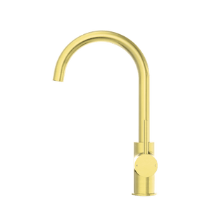 Nero Mixer Taps DOLCE KITCHEN MIXER GOOSENECK BRUSHED GOLD (NR250807BG)