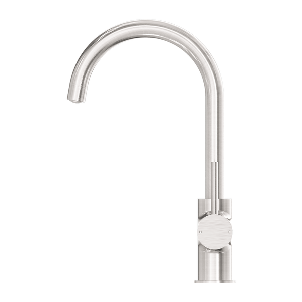Nero Mixer Taps DOLCE KITCHEN MIXER GOOSENECK BRUSHED NICKEL (NR250807BN)