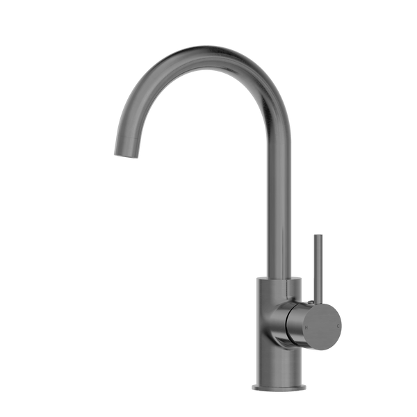 Nero Mixer Taps DOLCE KITCHEN MIXER GOOSENECK GUN METAL (NR250807GM)