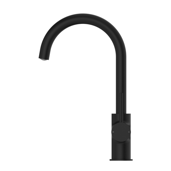 Nero Mixer Taps DOLCE KITCHEN MIXER GOOSENECK MATTE BLACK (NR250807MB)